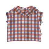 Cap Sleeve Top - Flamingo Pink/Gingham