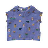 Cap Sleeve Top - Iris/Tea