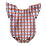 Ric Rac Romper - Flamingo Pink/Gingham