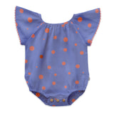 Ric Rac Romper - Iris/Dots