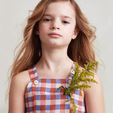 Overall Dress - Flamingo Pink/Gingham
