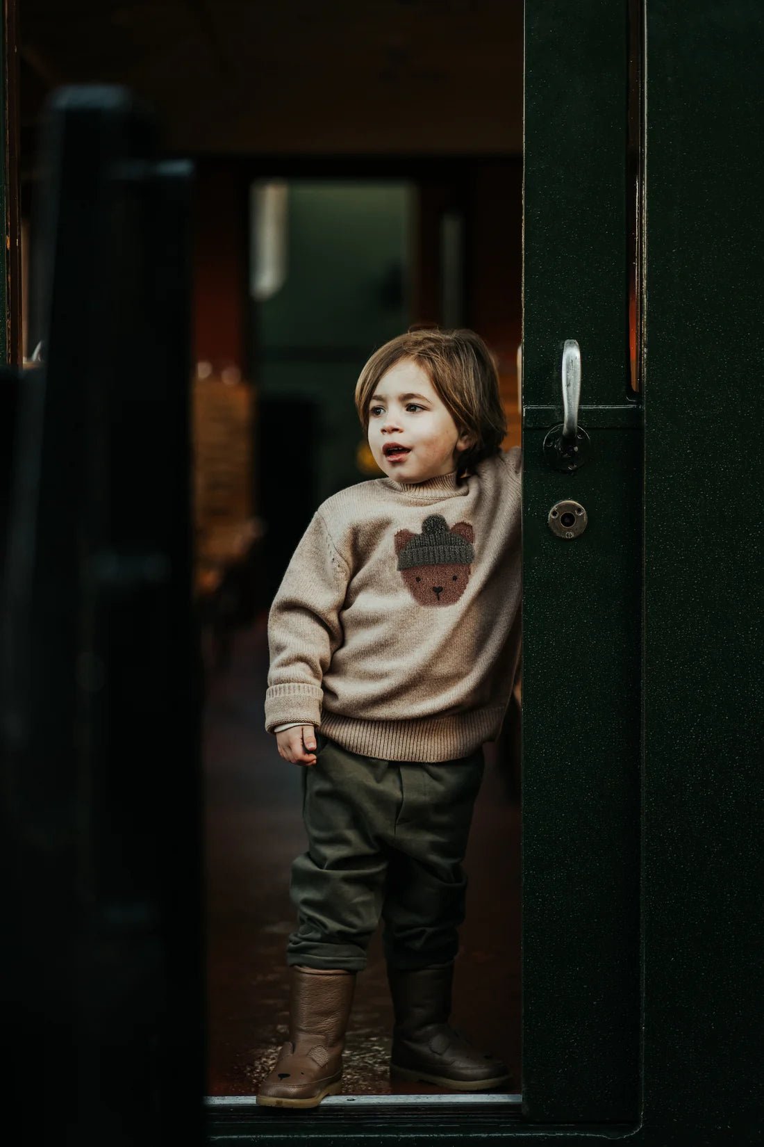 Olb Trousers - Moss Green van Donsje Amsterdam | Kids Conceptstore Le Fanfare