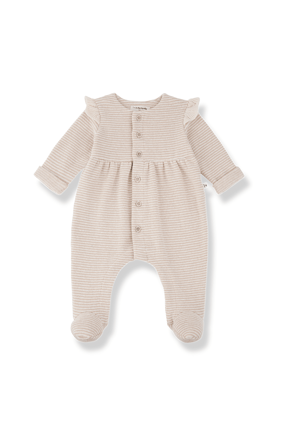 Orleans girly jumpsuit w/feet - nude van 1+ in the family | Kids Conceptstore Le Fanfare