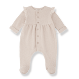 Orleans girly jumpsuit w/feet - nude van 1+ in the family | Kids Conceptstore Le Fanfare
