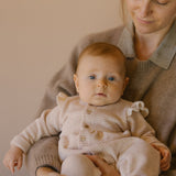 Orleans girly jumpsuit w/feet - nude van 1+ in the family | Kids Conceptstore Le Fanfare