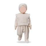 Orleans girly jumpsuit w/feet - nude van 1+ in the family | Kids Conceptstore Le Fanfare