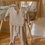 Orleans girly jumpsuit w/feet - nude van 1+ in the family | Kids Conceptstore Le Fanfare