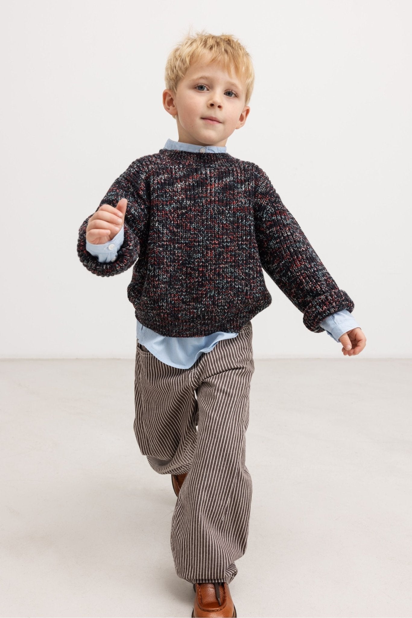 Pando | Soft Denim - Dark Brownie Stripe van MarMar Copenhagen | Kids Conceptstore Le Fanfare