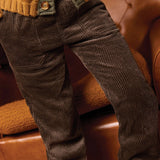 Pantalon datcha - Kaki highland van BONTON | Kids Conceptstore Le Fanfare
