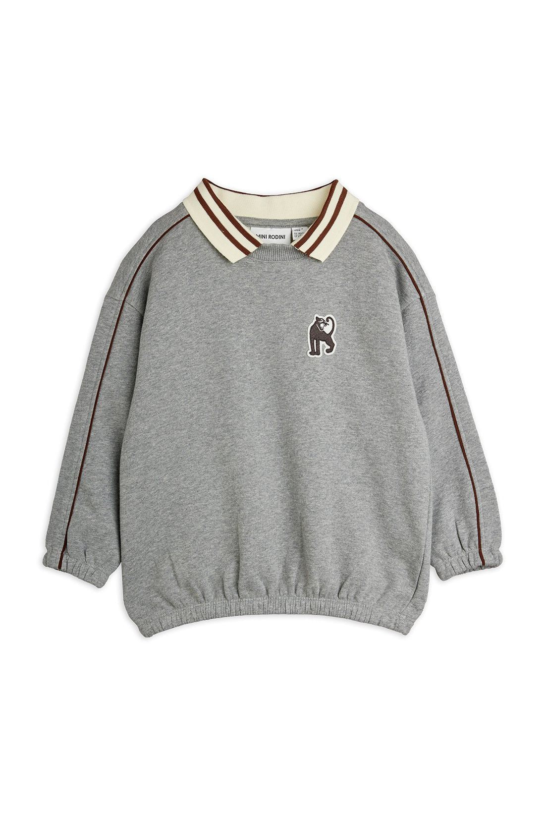 Panther patch piping collar sweatshirt van Mini Rodini | Kids Conceptstore Le Fanfare