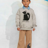 Panther sp melange sweatpants - Brown van Mini Rodini | Kids Conceptstore Le Fanfare