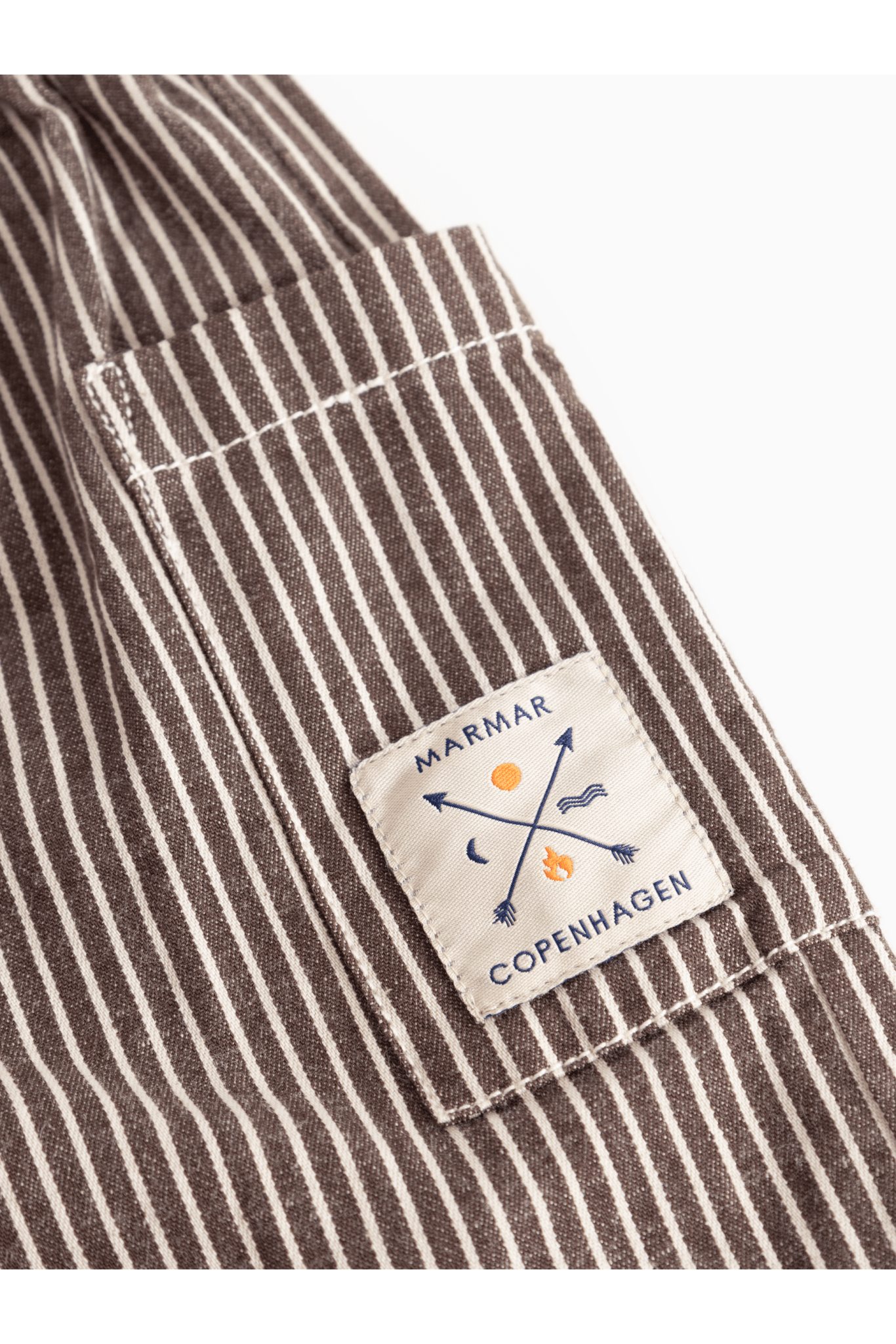 Panto | Soft Denim - Dark Brownie Stripe van MarMar Copenhagen | Kids Conceptstore Le Fanfare