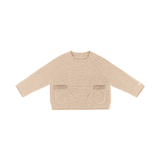 Pawien Merino Wool Sweater - Biscotti Melange van Donsje Amsterdam | Kids Conceptstore Le Fanfare