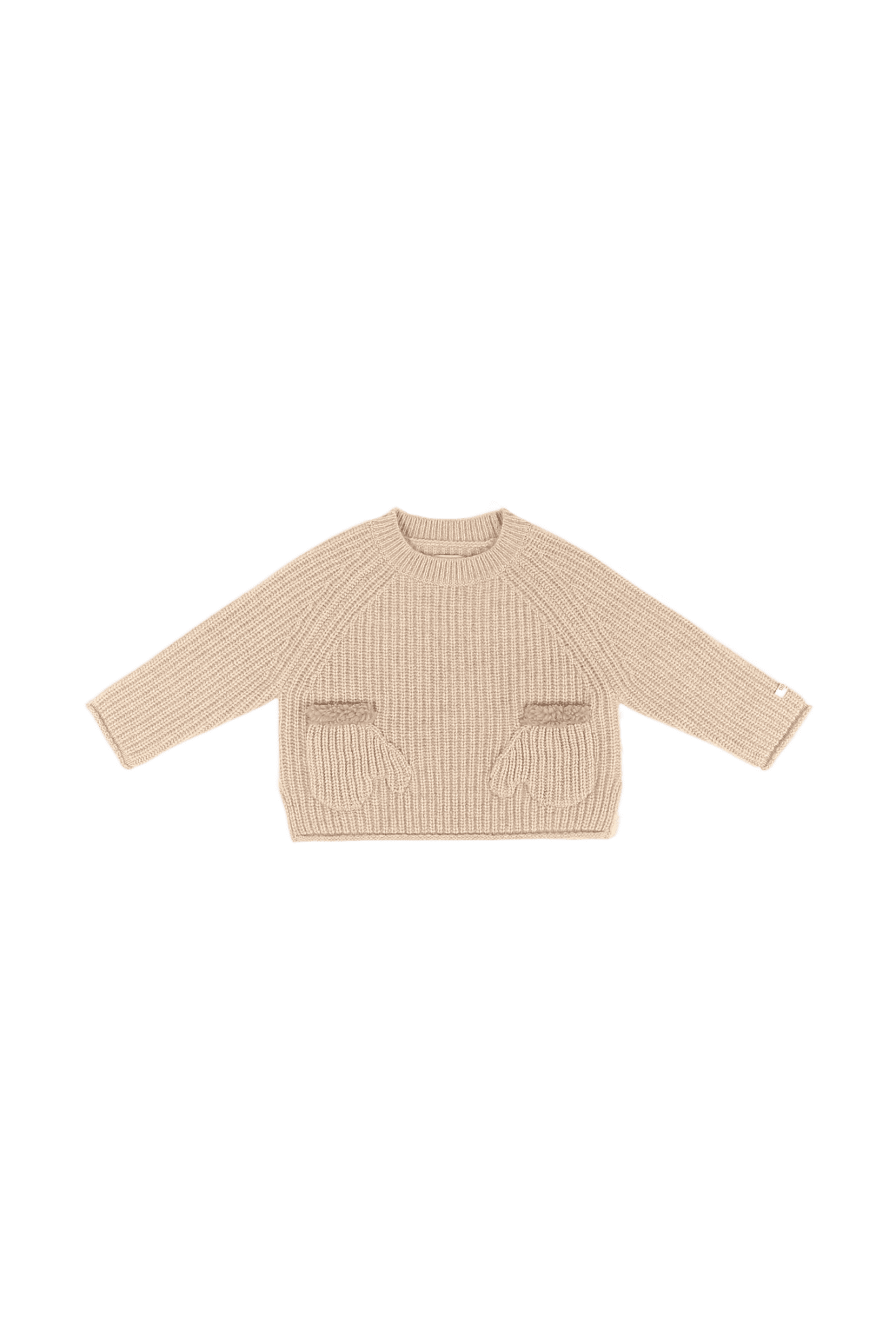Pawien Merino Wool Sweater - Biscotti Melange van Donsje Amsterdam | Kids Conceptstore Le Fanfare