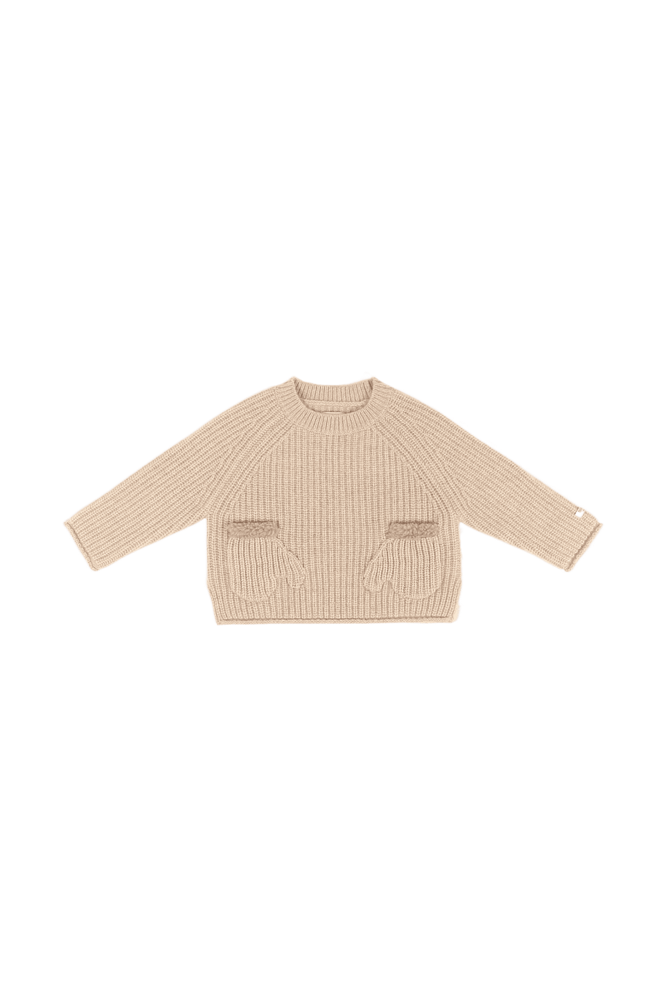 Pawien Merino Wool Sweater - Biscotti Melange van Donsje Amsterdam | Kids Conceptstore Le Fanfare