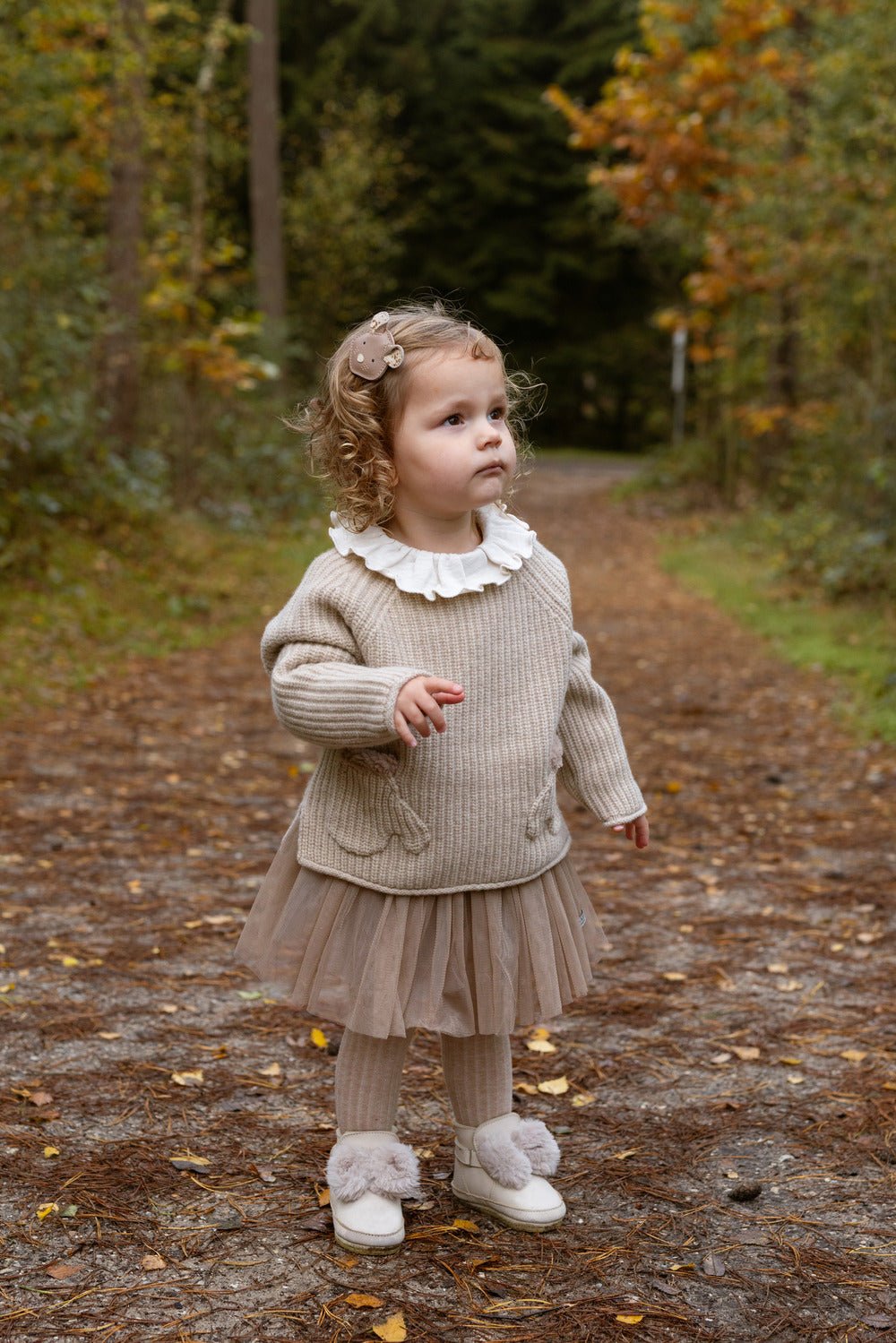 Pawien Merino Wool Sweater - Biscotti Melange van Donsje Amsterdam | Kids Conceptstore Le Fanfare
