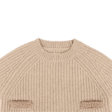 Pawien Merino Wool Sweater - Biscotti Melange van Donsje Amsterdam | Kids Conceptstore Le Fanfare