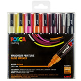 Posca marker - Set van 8 met conische punt - medium - Warm