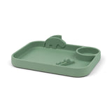 Peekaboo compartment plate Deer friends Green van Done by Deer | Kids Conceptstore Le Fanfare