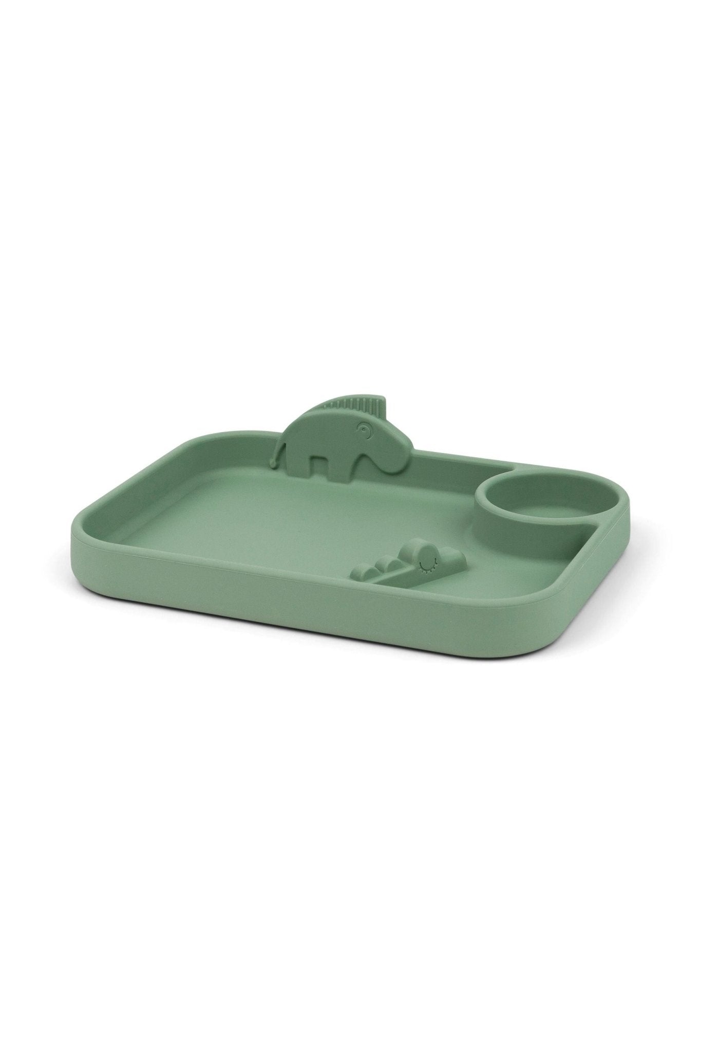 Peekaboo compartment plate Deer friends Green van Done by Deer | Kids Conceptstore Le Fanfare