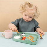 Peekaboo compartment plate Deer friends Green van Done by Deer | Kids Conceptstore Le Fanfare