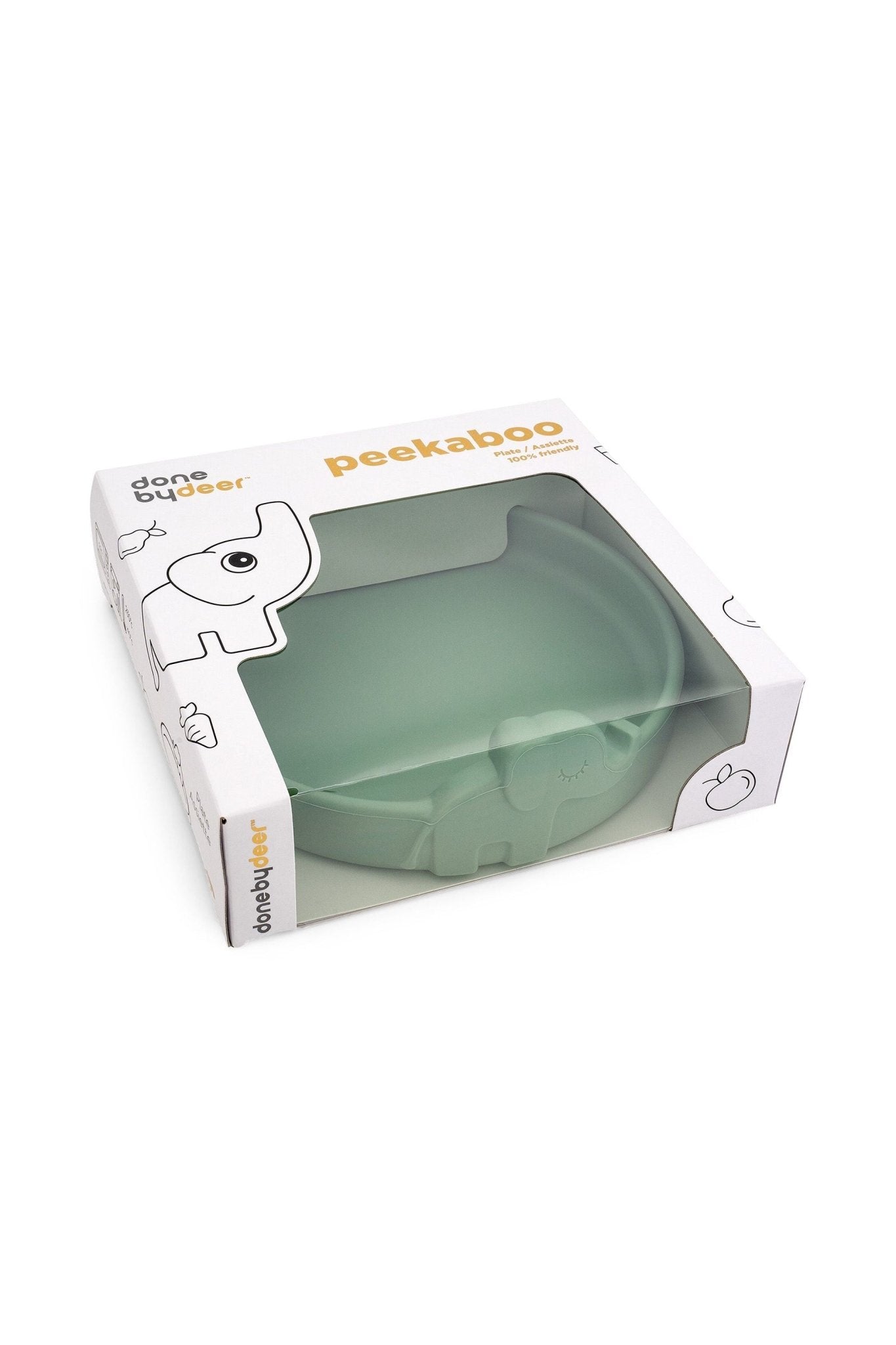 Peekaboo plate Elphee Green van Done by Deer | Kids Conceptstore Le Fanfare