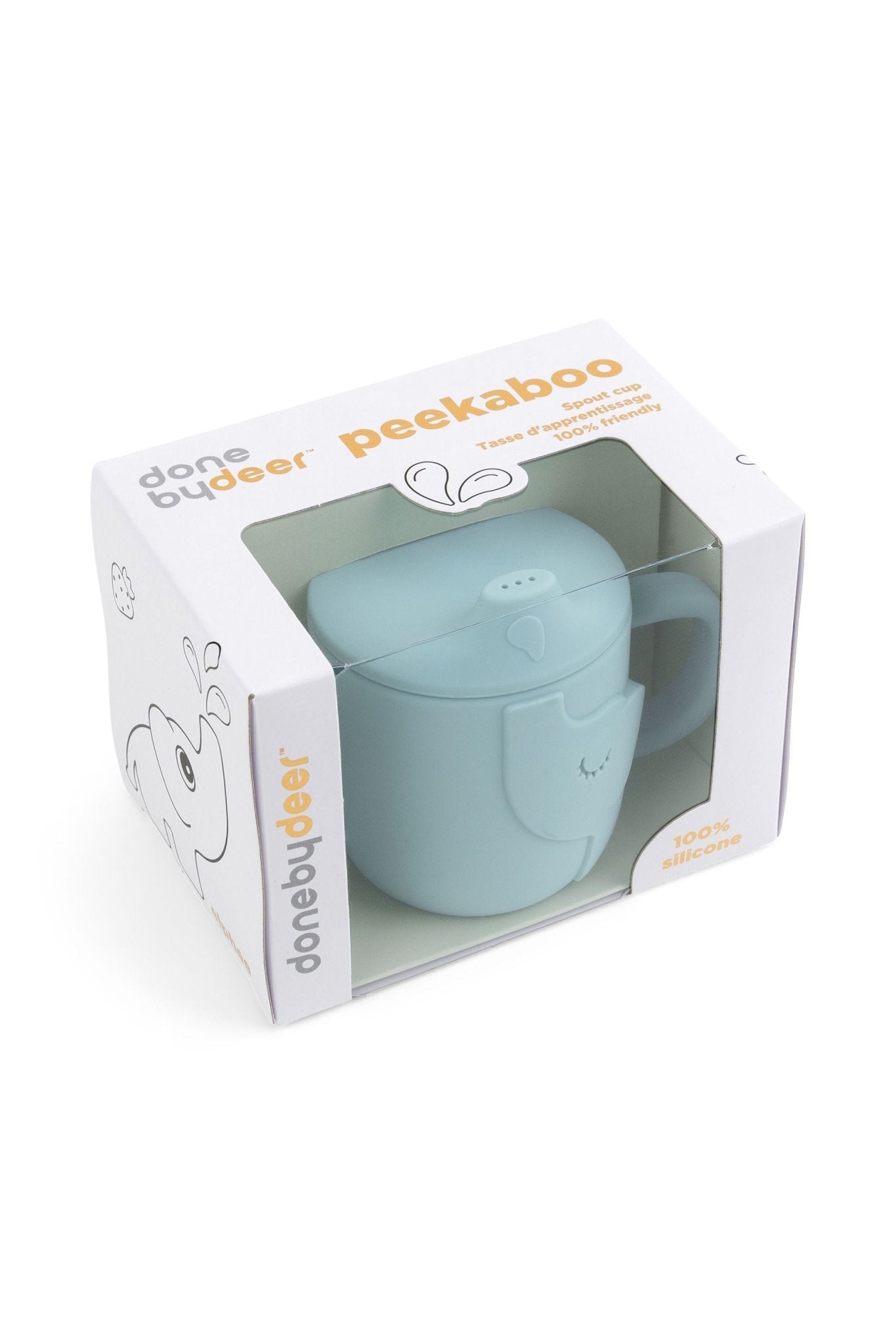 Peekaboo spout cup | Elphee - Blue van Done by Deer | Kids Conceptstore Le Fanfare