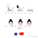 Peel-Off Powder Face Mask DIY - Detox - Rose Litchi van Inuwet | Kids Conceptstore Le Fanfare
