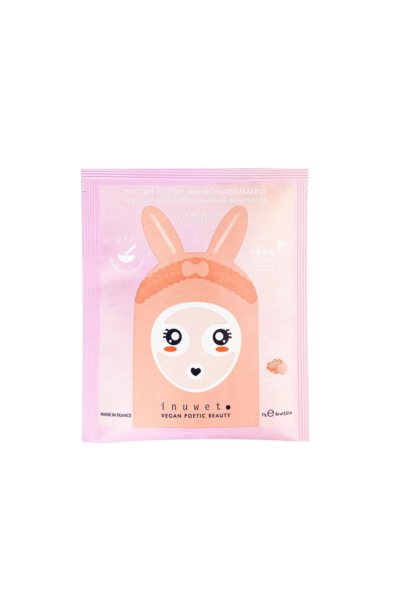 Peel-Off Powder Face Mask DIY - Detox - Rose Litchi van Inuwet | Kids Conceptstore Le Fanfare