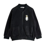 Penguin patch microfleece jacket - Black van Mini Rodini | Kids Conceptstore Le Fanfare