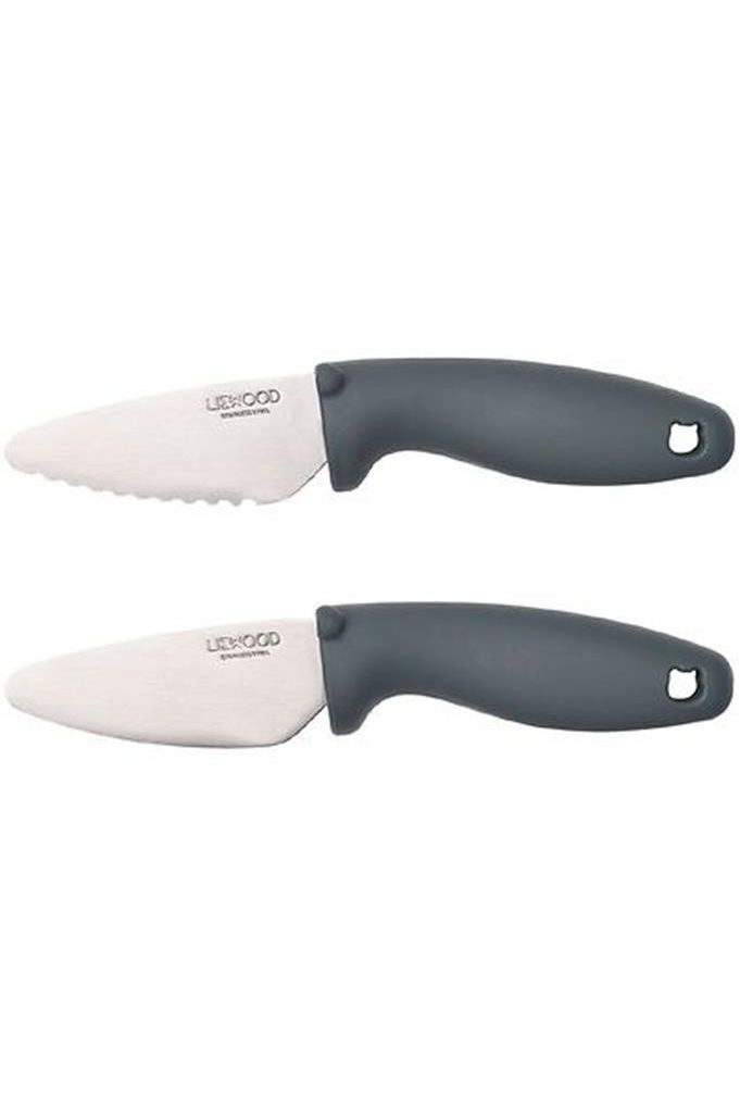 Perry Cytting Knife Set - Whale Blue van Liewood | Kids Conceptstore Le Fanfare