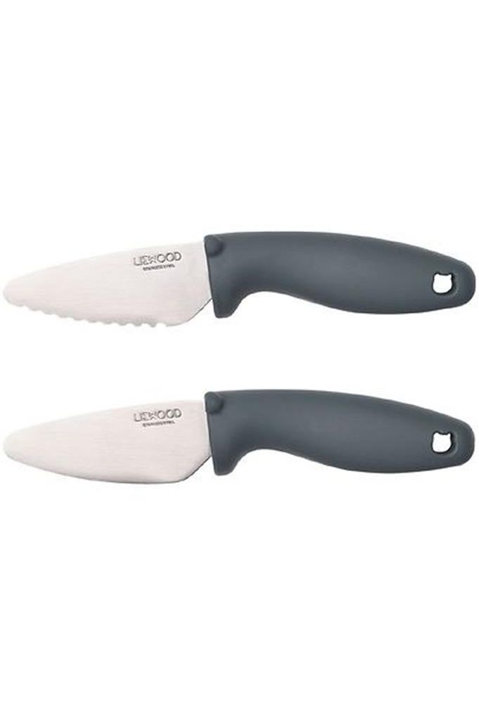 Perry Cytting Knife Set - Whale Blue van Liewood | Kids Conceptstore Le Fanfare