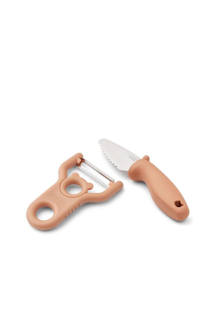 Pertense Peeler & Knife Set - Tuscany rose van Liewood | Kids Conceptstore Le Fanfare