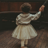 Pien Skirt - Soft Taupe Metallic van Donsje Amsterdam | Kids Conceptstore Le Fanfare