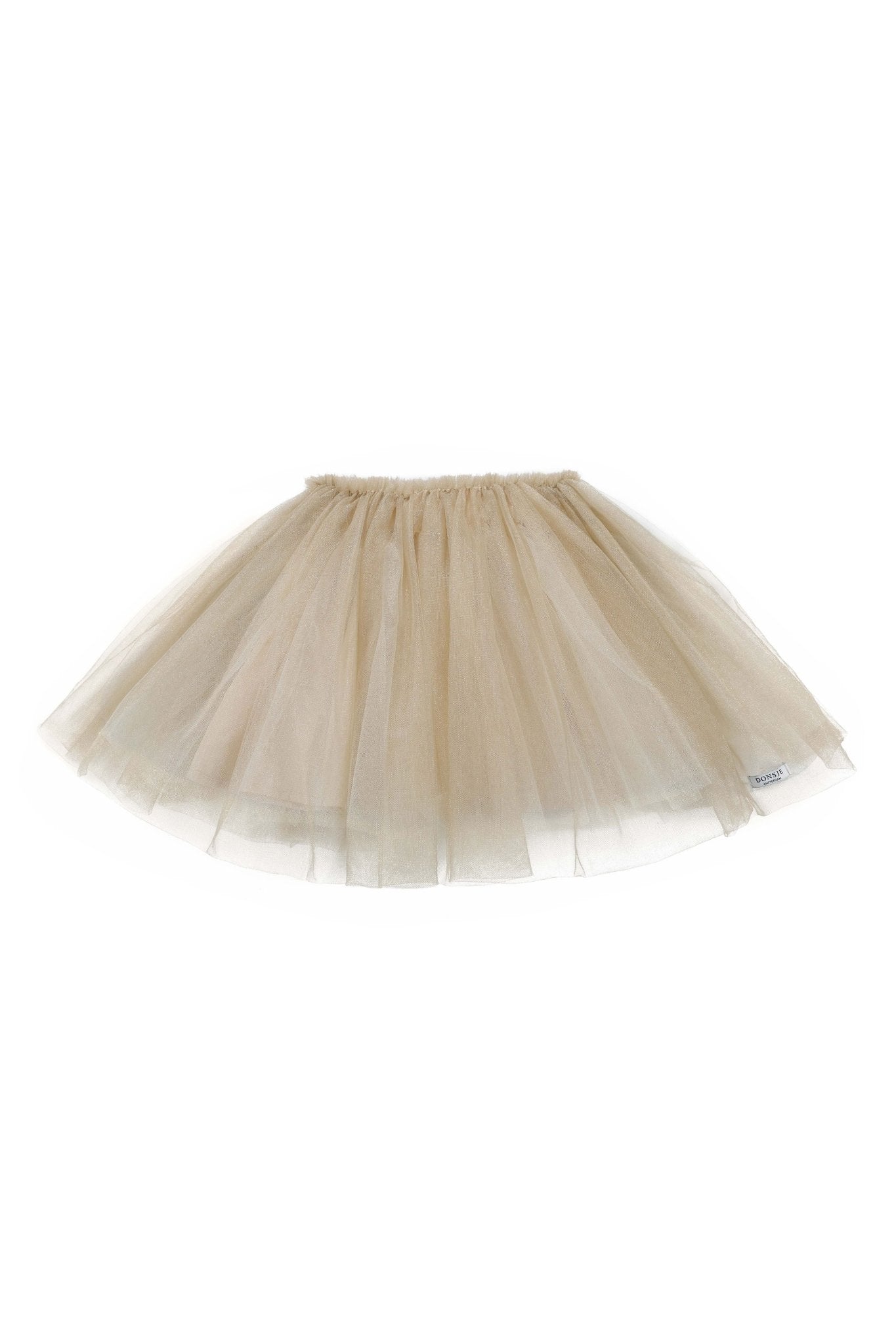 Pien Skirt - Soft Taupe Metallic van Donsje Amsterdam | Kids Conceptstore Le Fanfare