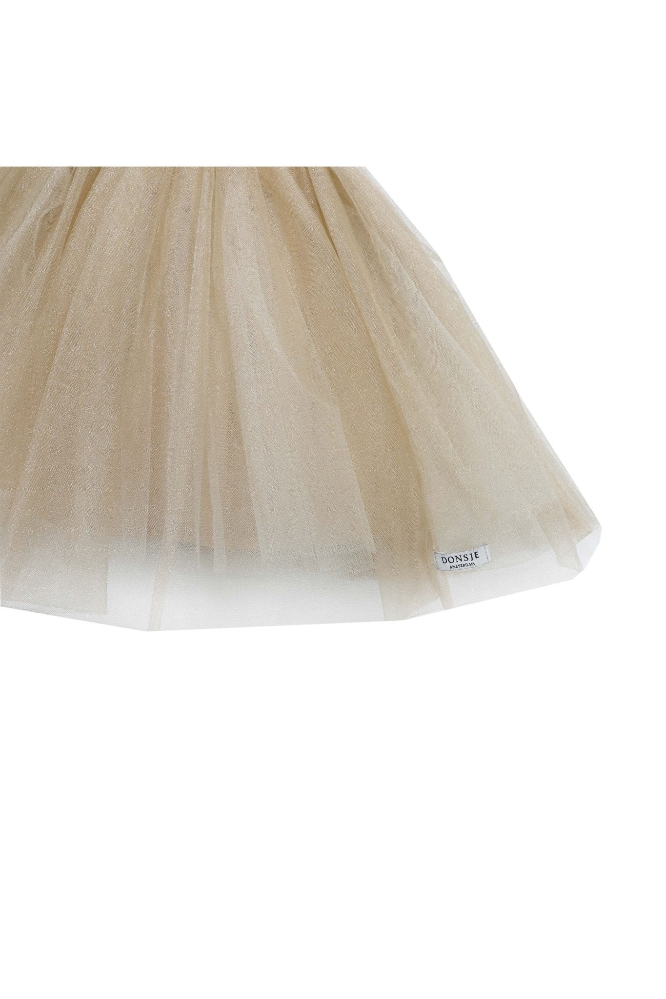 Pien Skirt - Soft Taupe Metallic van Donsje Amsterdam | Kids Conceptstore Le Fanfare