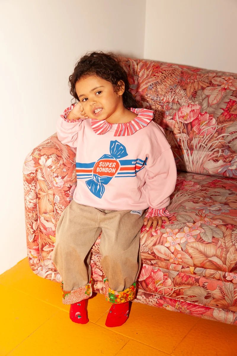 Pierrot Blouse - Harlequin Stripe van Club Trésor | Kids Conceptstore Le Fanfare