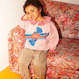 Pierrot Blouse - Harlequin Stripe van Club Trésor | Kids Conceptstore Le Fanfare