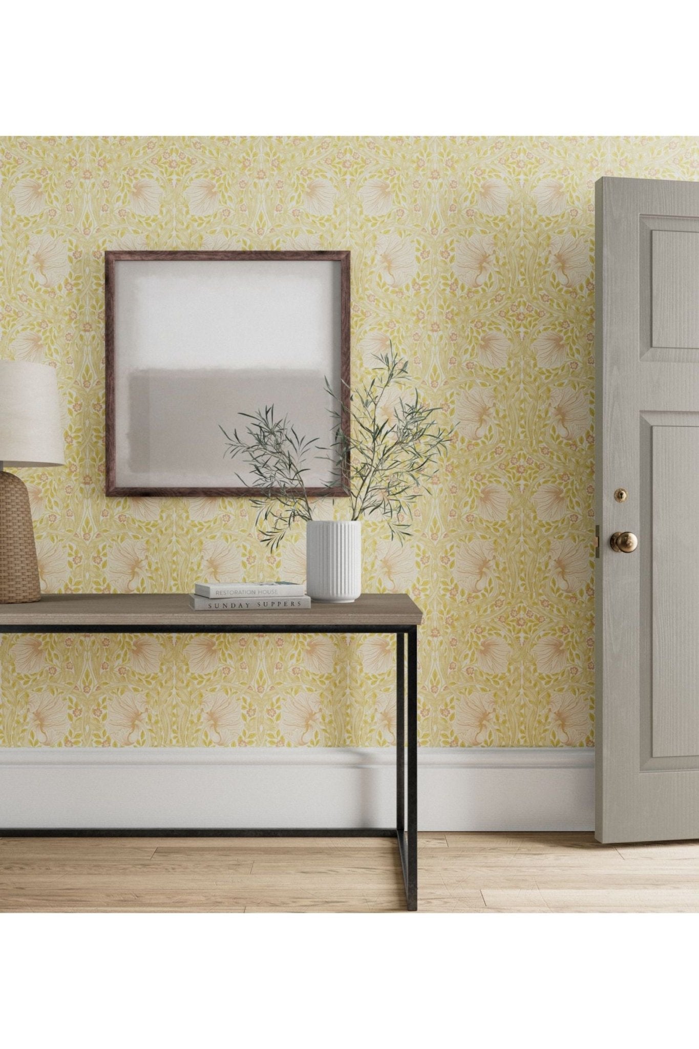 Pimpernel Wallpaper - Sunflower/Pink van Morris & Co | Kids Conceptstore Le Fanfare