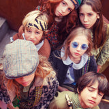 Blouse with collar - Green checkered