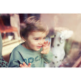 Sweatshirt - Green with rock and roll print