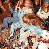 Socks - Ecru with rock and roll