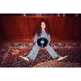 Flare trousers - Washed blue denim with black hearts