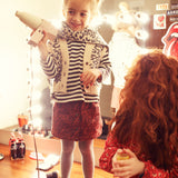 Short skirt - Bordeaux with zebra print