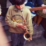 Sweatshirt - Olive green with tiger print