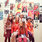 Sweatshirt - Orange with music print