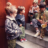 Mom fit trousers - Olive green with zebra print