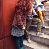 Mom fit trousers - Olive green with zebra print