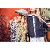 Blouse with collar - Green checkered