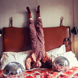 Socks - Bordeaux with orange stripes